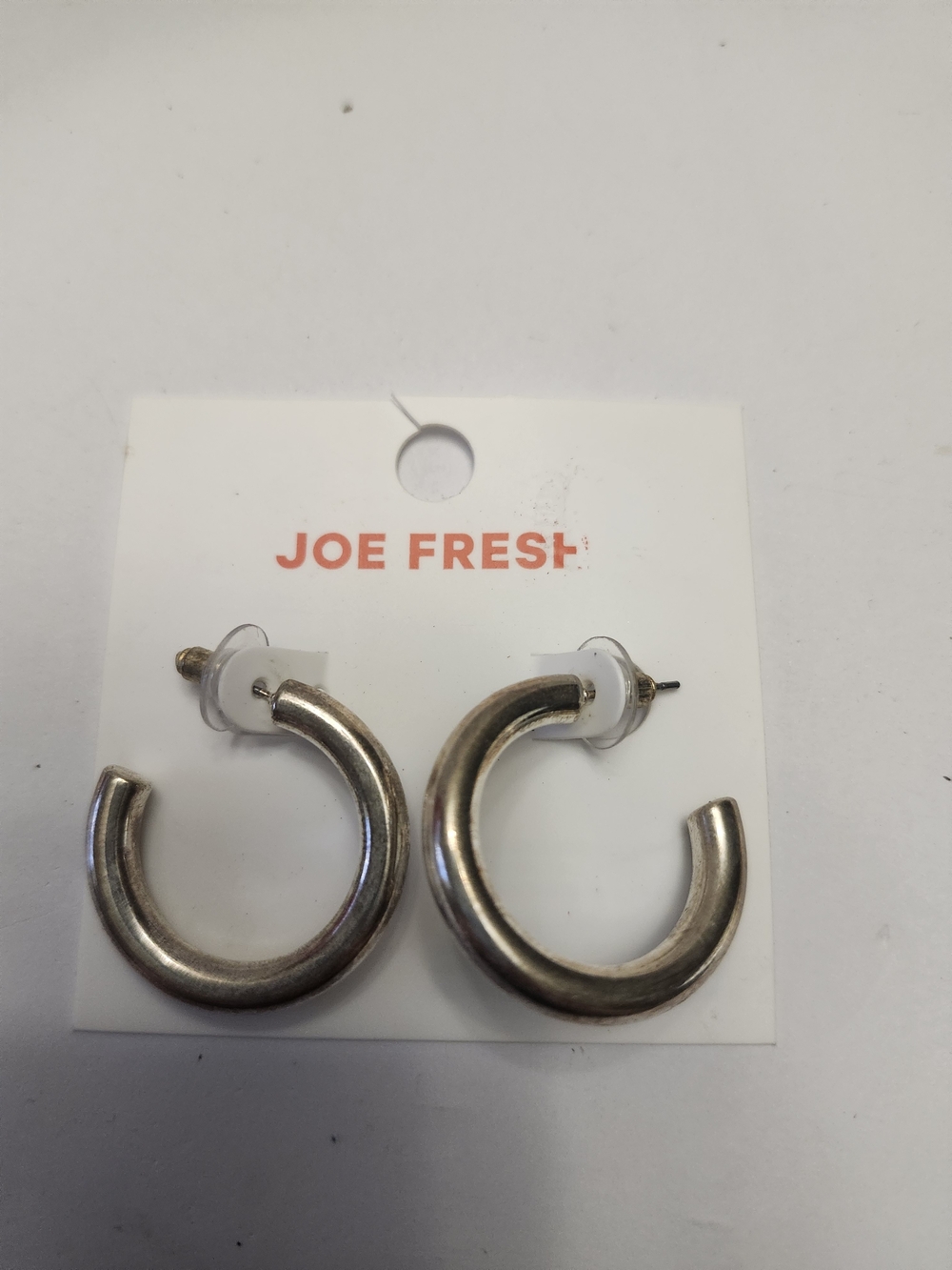 Joe Fresh Chunky Silver-Tone Open Hoop Earrings